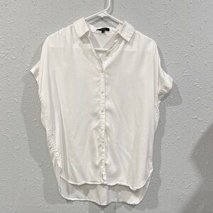 Quince Vintage Wash Button Up Camp Shirt in White Size XS